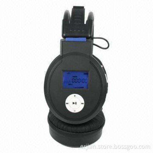 Foldable LED Light Headphones with Memory Card Slot, Rechargeable Battery